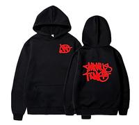 sPeesy Minus-Two Y2K Sweat à capuche imprimé pour homme et femme Style baggy Hip Hop Vintage 2023 Outdoor Casual Manches longues Graphique Cordon de serrage Pull Unisexe Streetwear, Black-01, M