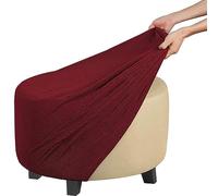 SPeesy Rangement Housse de Pouf Rond/Carré Extensible Ottomane Housse pour Diamètre 50cm Jacquard Housse de Protection pour Repose-Pieds Housse de Pouf Tabouret,1/2pcs (Color : #15, Size : 1piece)