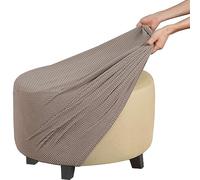 SPeesy Rangement Housse de Pouf Rond/Carré Extensible Ottomane Housse pour Diamètre 50cm Jacquard Housse de Protection pour Repose-Pieds Housse de Pouf Tabouret,1/2pcs (Color : #14, Size : 1piece)