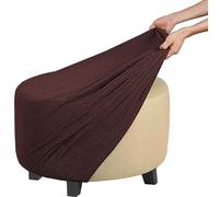 SPeesy Rangement Housse de Pouf Rond/Carré Extensible Ottomane Housse pour Diamètre 50cm Jacquard Housse de Protection pour Repose-Pieds Housse de Pouf Tabouret,1/2pcs (Color : #4, Size : 1piece)