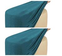 SPeesy Rangement Housse de Pouf Rond/Carré Extensible Ottomane Housse pour Diamètre 50cm Jacquard Housse de Protection pour Repose-Pieds Housse de Pouf Tabouret,1/2pcs (Color : #19, Size : 2piece)