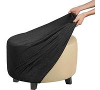 SPeesy Rangement Housse de Pouf Rond/Carré Extensible Ottomane Housse pour Diamètre 50cm Jacquard Housse de Protection pour Repose-Pieds Housse de Pouf Tabouret,1/2pcs (Color : #5, Size : 1piece)