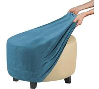 SPeesy Rangement Housse de Pouf Rond/Carré Extensible Ottomane Housse pour Diamètre 50cm Jacquard Housse de Protection pour Repose-Pieds Housse de Pouf Tabouret,1/2pcs (Color : 22, Size : 1piece)