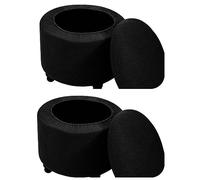 SPeesy Rangement Housse de Pouf Rond/Carré Extensible Ottomane Housse pour Diamètre 50cm Jacquard Housse de Protection pour Repose-Pieds Housse de Pouf Tabouret,1/2pcs (Color : #71, Size : 2piece)