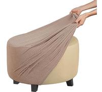 SPeesy Rangement Housse de Pouf Rond/Carré Extensible Ottomane Housse pour Diamètre 50cm Jacquard Housse de Protection pour Repose-Pieds Housse de Pouf Tabouret,1/2pcs (Color : #11, Size : 1piece)