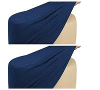 SPeesy Rangement Housse de Pouf Rond/Carré Extensible Ottomane Housse pour Diamètre 50cm Jacquard Housse de Protection pour Repose-Pieds Housse de Pouf Tabouret,1/2pcs (Color : #13, Size : 2piece)