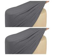 SPeesy Rangement Housse de Pouf Rond/Carré Extensible Ottomane Housse pour Diamètre 50cm Jacquard Housse de Protection pour Repose-Pieds Housse de Pouf Tabouret,1/2pcs (Color : #9, Size : 2piece)