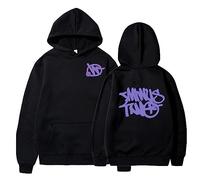 sPeesy Y2K Pull à capuche pour femme Minus Two Hoodie Hip Hop Streetwear Urban Pullover Unisexe Casual Veste, Black-02, S