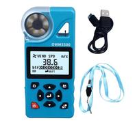Speette du vent Compteur haute précision Anemomètre Handheld Thermomètre pour les stations météorologiques avec 7 groupes de profil aérodynamique à la lame Affichage graphique