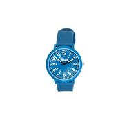 Speidel Montre en jean 40 mm respectueuse de l'environnement facile à lire avec boîtier recyclable et bracelet en silicone denim, Denim pierre vintage, Décontracté