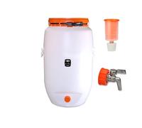 Speidel Tonneau à boissons, tonneau à moût, 120 l, rond, adapté à un usage alimentaire, avec bouchon de fermentation et robinet d'écoulement en acier inoxydable