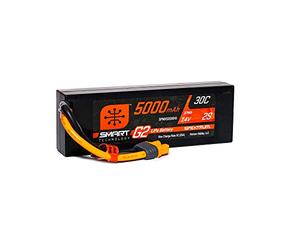 Spektrum Smart 5000mAh 2S 7.4V Smart G2 LiPo 30C Hard Case IC3 SPMX52S30H3 Battery