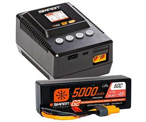 Spektrum Smart Smart Powerstage 5000mAh 4S LiPo- S155 Charger EU SPMXPSS400I Powerstage