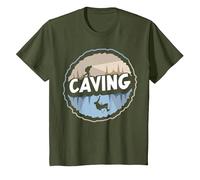 Spéléologie Explorer Explorer Le Site Grotte Hobby T-Shirt, Enfant, Olive, 12 Ans