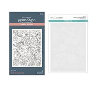 Spellbinders BetterPress BD-0879 Ensemble de pochoirs et fond rose d'hiver de la collection Handmade Holidays