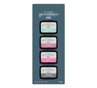 Spellbinders BetterPress Lot de 4 Mini d'encre Grenat/Taffy/Cruise/Thunder Tampon encreur, Jet Set, Un