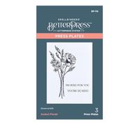 Spellbinders BetterPress Press Plate From The Pressed Posies-Sealed Florals