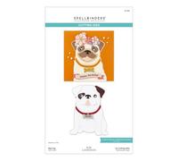 Spellbinders Bibi Cameron S7-248 Matrices de découpe gravées Big Pug de la collection Chats et carlins de Bibi