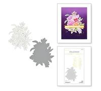 Spellbinders Blooms Glimmer Plaque et Matrice de découpe en Aluminium Chaud de la Collection Hexi-Gems, métal, Un