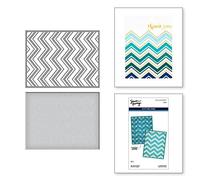 Spellbinders Chevron Zig zag Matrices de découpe gravées en Zigzag de la Collection photosynthèse par Simon Hurley, Papier Métal