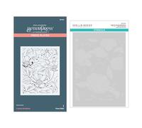Spellbinders Cosmos Backdrop BetterPress et pochoir de la collection Pressed Posies, ONE