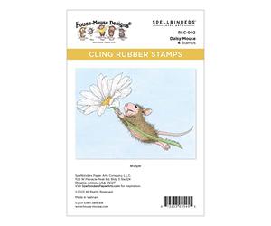 Spellbinders Daisy House-Mouse Designs Tampon en Caoutchouc Motif Marguerite, Rouge, Un