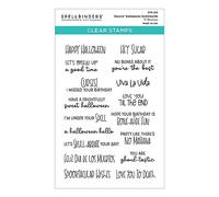 Spellbinders Dancin' Halloween Sentiments Ensemble de tampons transparents de la collection Dancin' Halloween