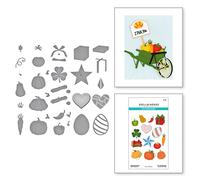 Spellbinders Décor Matrices de découpe gravées saisonnières de la Collection Country Garden par Annie Williams, métal, Un