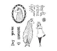 Spellbinders Ensemble de tampons transparents Lama Drama