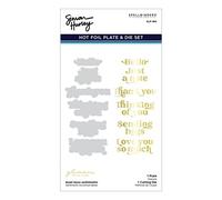 Spellbinders Ensemble plaque et matrice de découpe « Glimmer Hot Foil » de la collection Photosynthesis par Simon Hurley, Métal, ONE