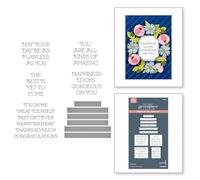 Spellbinders Flawless Sentiments Plaque de presse et matrices de découpe de la collection Gorgeous You