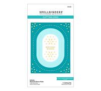 Spellbinders Infinity Punch & Pierce Plaque gravée Matrice de découpe de The Stylish Ovals Collection, Métal, ONE