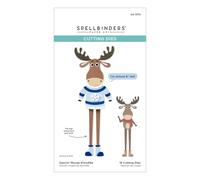 Spellbinders Matrice de découpe gravée « Christmas Friends » Dancin' Moose Klondike, une