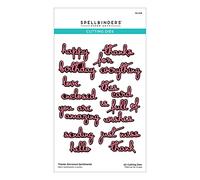 Spellbinders Matrice de découpe « Thanks Enclosed Sentiments » de la collection Four Petal, métal, One