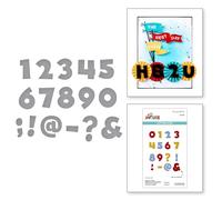 Spellbinders Matrices de découpe avec chiffres et ponctuation de souris classiques de la collection Say Cheese Classic Mouse