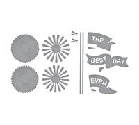 Spellbinders Matrices de découpe avec drapeaux et bannières de la collection The Say Cheese Classic Mouse