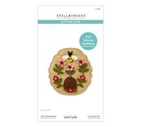 Spellbinders Matrices de découpe en feutre Motif ruche et fleurs de la collection Summer Stitch & Create par Nichol Spohr