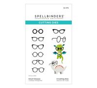 Spellbinders Matrices de découpe en forme de lunettes intelligentes de la collection Monster Birthday en métal, ONE
