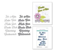 Spellbinders Matrices de découpe « German Everyday Sentiments » de la collection International Sentiments