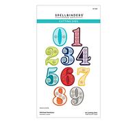 Spellbinders Matrices de découpe gravées de la collection Stitch, Numbers & More, métal, ONE