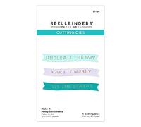 Spellbinders Matrices de découpe gravées Make It Merry Sentiments de la collection Make It Merry