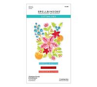 Spellbinders Matrices de découpe gravées Motif fleurs et sentiments de Noël de la collection classique de Noël