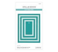 Spellbinders Matrices gravées de Happy Hour, Rectangle et étiquette Perfect Touch, Un