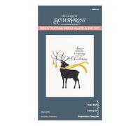 Spellbinders Plaque de presse et matrices de découpe pour inscription « Dashing Reindeer » BPR-013 de The Home for The Holidays Collection