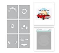 Spellbinders Pochoir Scenic Drive de la collection Classic Road Legends par Mindy Eggen