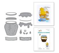 Spellbinders Pochoirs gravés Pooh's Hunny Pot de la collection The Say Cheese Classic Pooh en collaboration avec des histoires simples