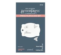 Spellbinders Press Plate & Die Set By Paul Antonio-Copperplate Gift Tag