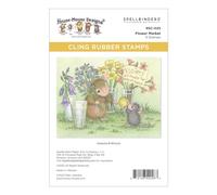 Spellbinders RSC-025 Ensemble de tampons en caoutchouc Motif marché aux fleurs de la collection House Mouse Spring Has Sprung