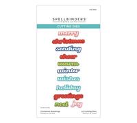 Spellbinders S4-1360 Matrices de découpe de vœux de Noël gravées de la maison pour les fêtes