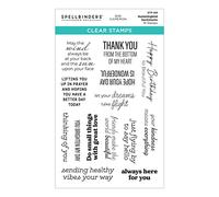 Spellbinders Sentiments Ensemble de tampons transparents de la collection Bibi's Colibri